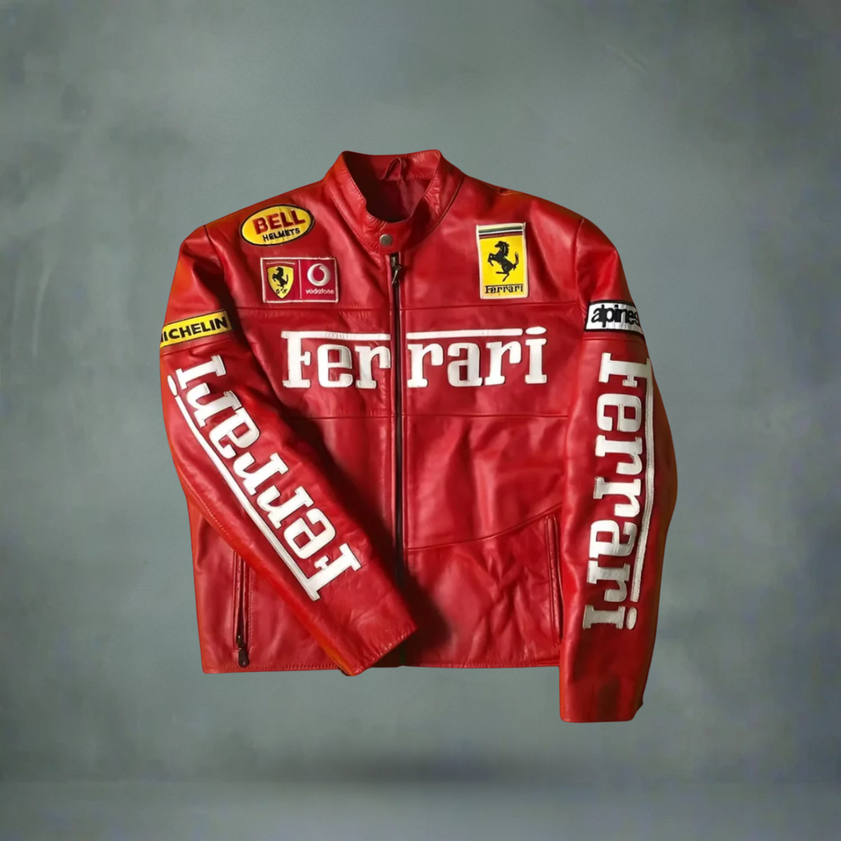 Ferrari Red Leather Jacket