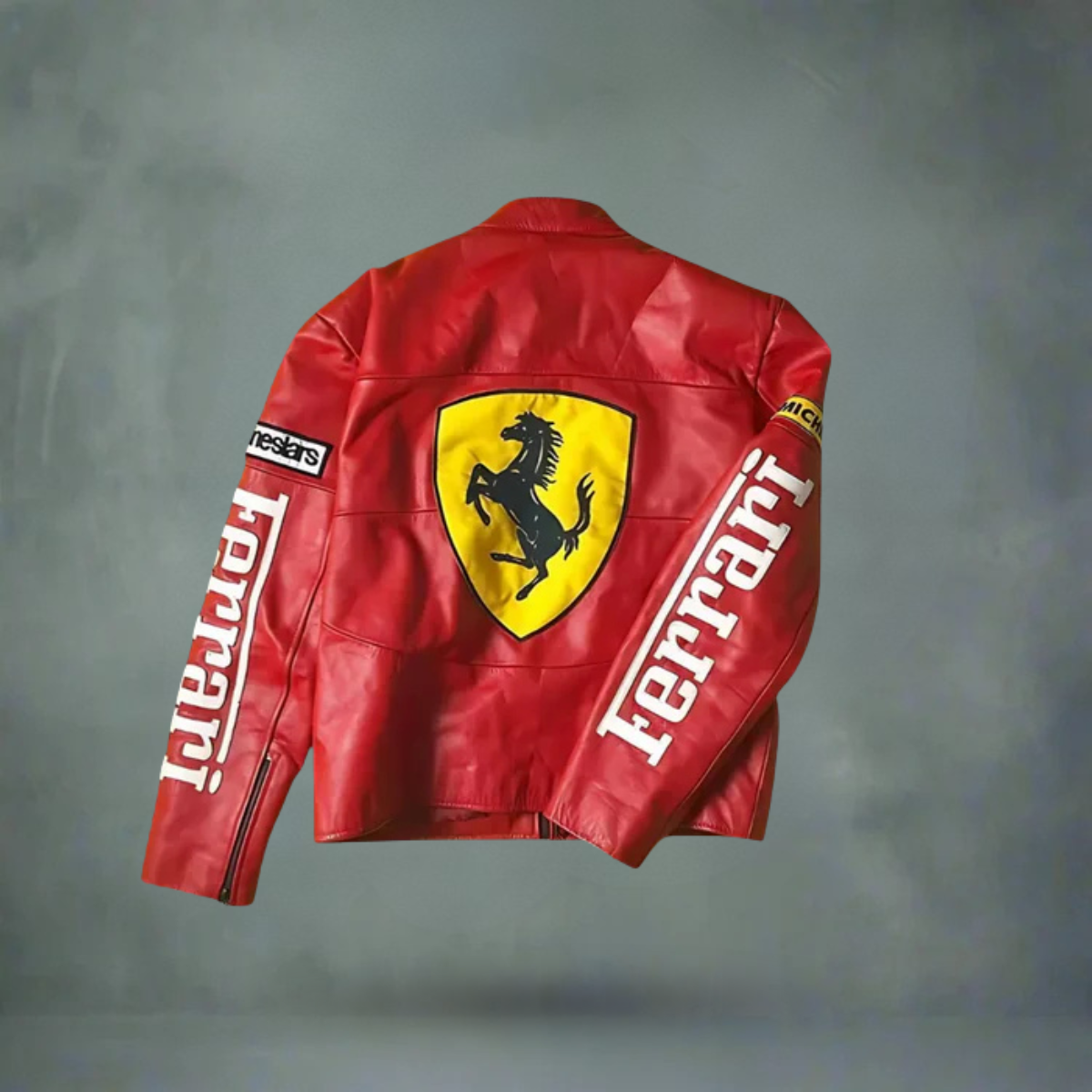 Ferrari Red Leather Jacket