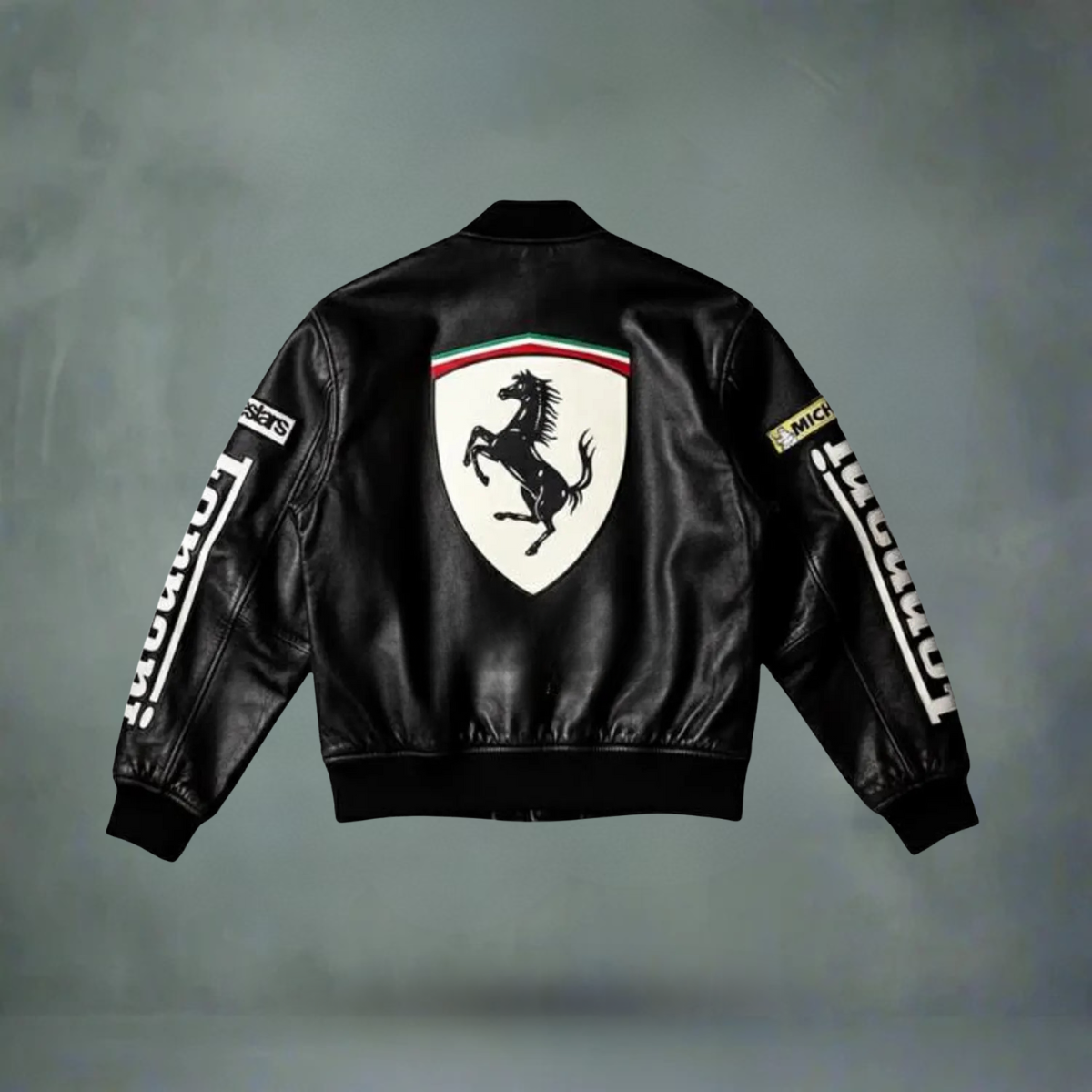 Ferrari Black Leather Jacket