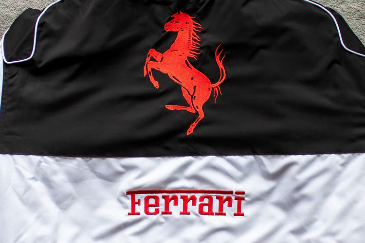 White Ferrari Racing Jacket – F1 Style